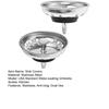 2 Pcs Sink Covers Stainless Steel Filter Anti-clog with Center Knob Rubber Stopper Bottom Kitchen Dual Use Sink Drain Strainer Sink Drain Stoppers