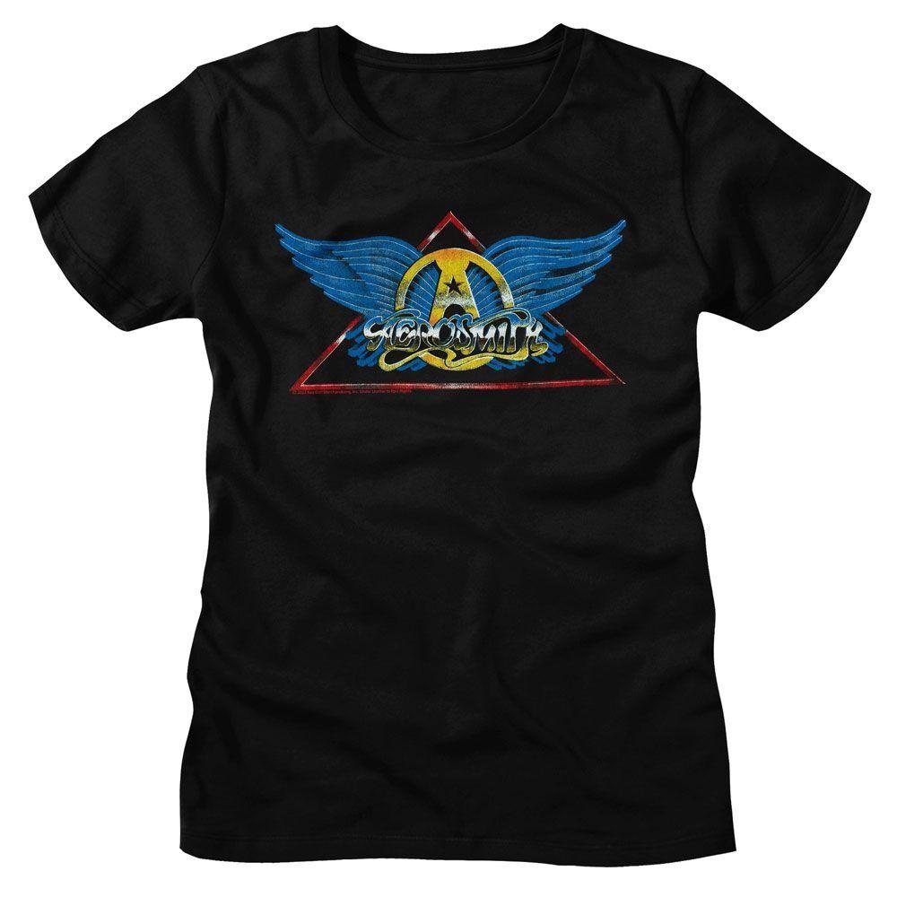 Ladies Aerosmith Logo Music T-shirt Tops Tees Men's Women's Unisex