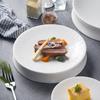 Белая керамическая тарелка для десерта высокого класса, круглая тарелка для холодных закусок, тарелки для аперитивов перед ужином, столовая посуда, обеденные тарелки
