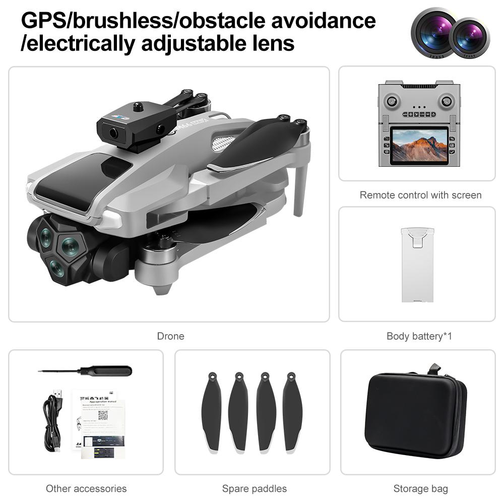 Оригинальный G66 Новый складной GPS-дрон 4,5-дюймовый экран 8K Кинокамера Оптическое позиционирование по потоку 5G WIFI 360° Интеллектуальное избегание препятствий Бесколлекторный летательный аппарат