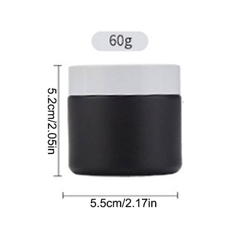 Plastic Lid Empty Jars Black Glass Cream Jar Cosmetic Container 10/30/60g Glass Bottle Make Up Container Travel Cosmetic Jars