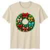 Christmas Wreath Holiday Unisexs TShirt Unisexs Tee Graphic Unisex Top