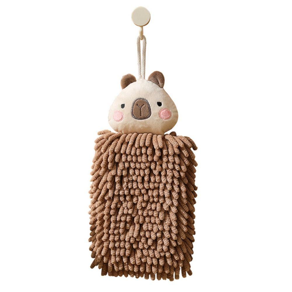 Fast Drying Capybara Hanging Hand Towels Thickened Kitchen Microfiber Towels Household