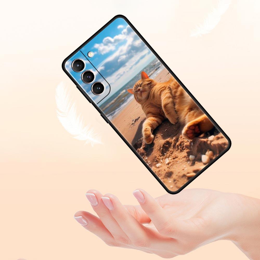Летний пляжный чехол с пальмой для телефона Samsung Galaxy S24 S23 S22 Ultra S20 S21 FE 5G S10 S9 Plus S10E S8 S7 Мягкий силиконовый чехол