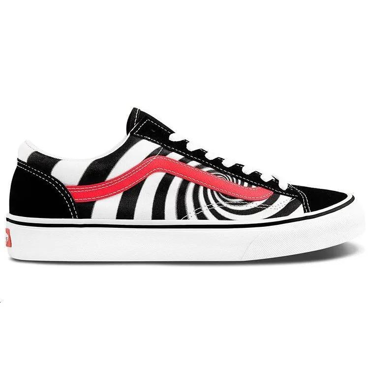 Vans Style 36 'Swirl' (Unisex) Black / Fiery Coral Skate Shoes VN0A5FBM2U1