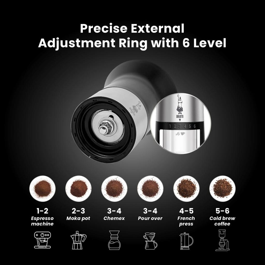 Bialetti Premium Coffee Grinder Machina Cafe Coffee Mill Manual