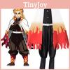 Стильный костюм для косплея Demon Slayer Kimetsu No Yaiba Rengoku Kyoujurou, кимоно-халат, с изысканным исполнением и удобной посадкой