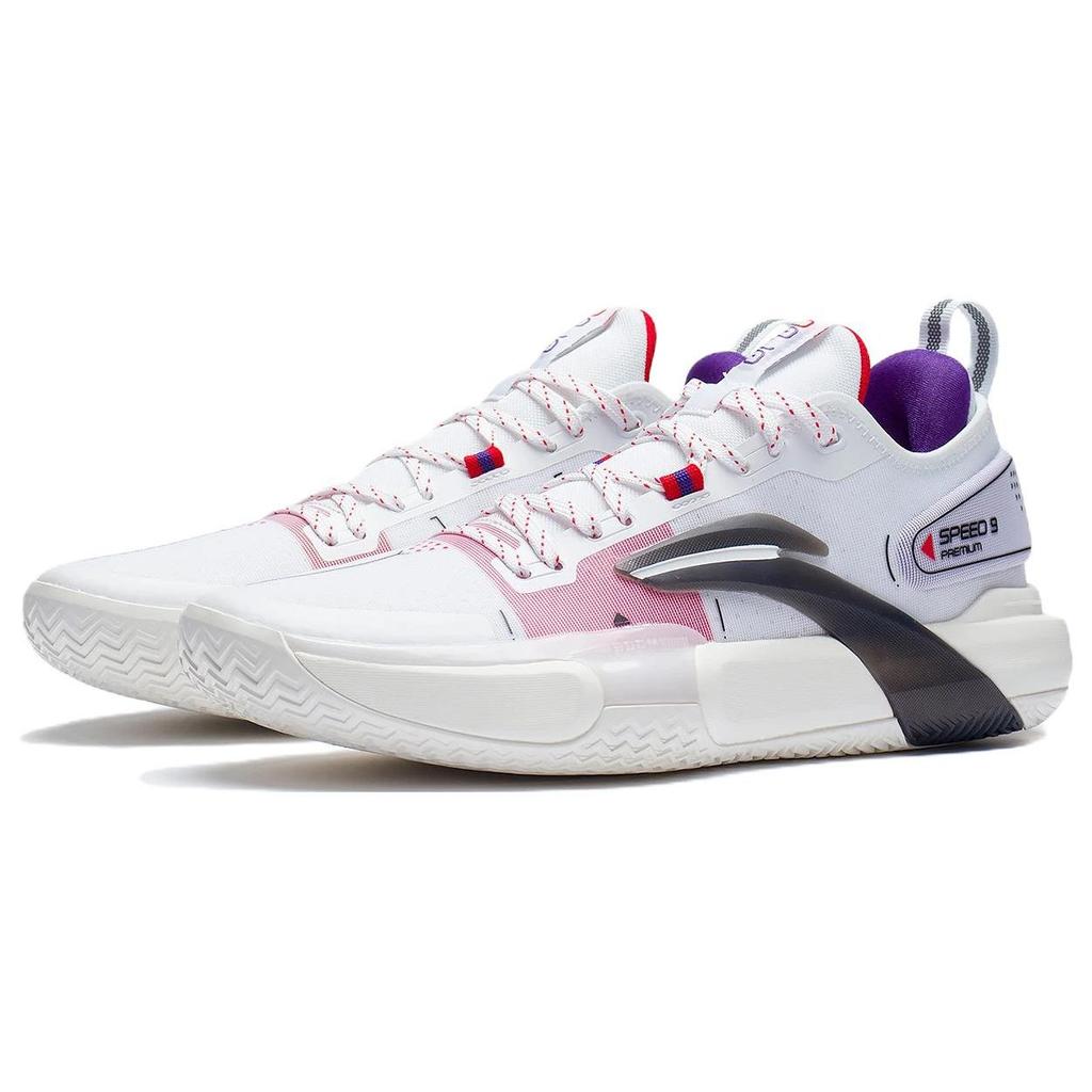 Li-Ning Мужские кроссовки Speed ​​9 Premium 11260км/ч белые стандартные-белые розовые ABAS071-2