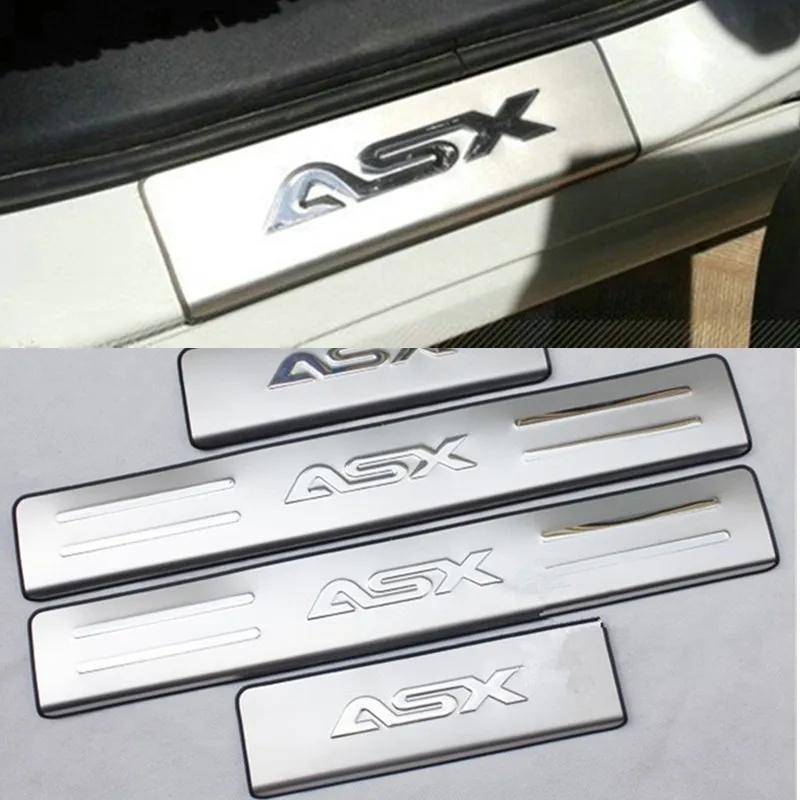 Для Mitsubishi ASX 2013 2014 2015 2016 - 2024 Защитная накладка на порог Педаль Накладка на порог Наклейка Декоративный элемент Аксессуары для стайлинга автомобиля