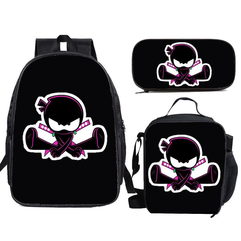 NINJA KIDZ Набор из 3 предметов Детский Школьный Рюкзак с Сумкой через Плечо Пеналы Школьные Сумки для Мальчиков Девочек Лучший Подарок