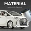 1/24 TOYOTA Alphard Luxury MPV литая модель автомобиля из сплава металла со звуком и светом коллекционирование хобби высокая имитационная модель подарок для мальчика