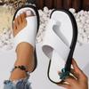Beach Shoes Summer Plus Size Outdoor Slippers Solid Color Set Toe Thick Sole Round Toe Sandals