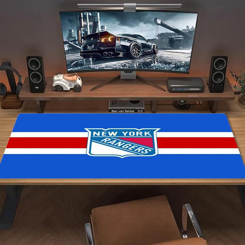 New York Rangers Logo Color Mouse Pad Large Gaming Table Cushion Non-slip Laptop Tablet Big Mousepad XXL Mat Mini PC Playmat With Lock edge