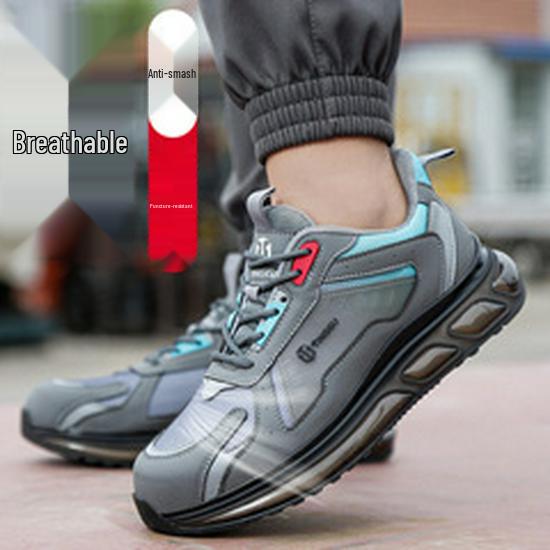 Унисекс Летняя Защитная Обувь: Стальной подносок, Защита от ударов, Противопрокольная стелька, Нескользящая подошва, Дышащие, Антибактериальные свойства для строительных площадок