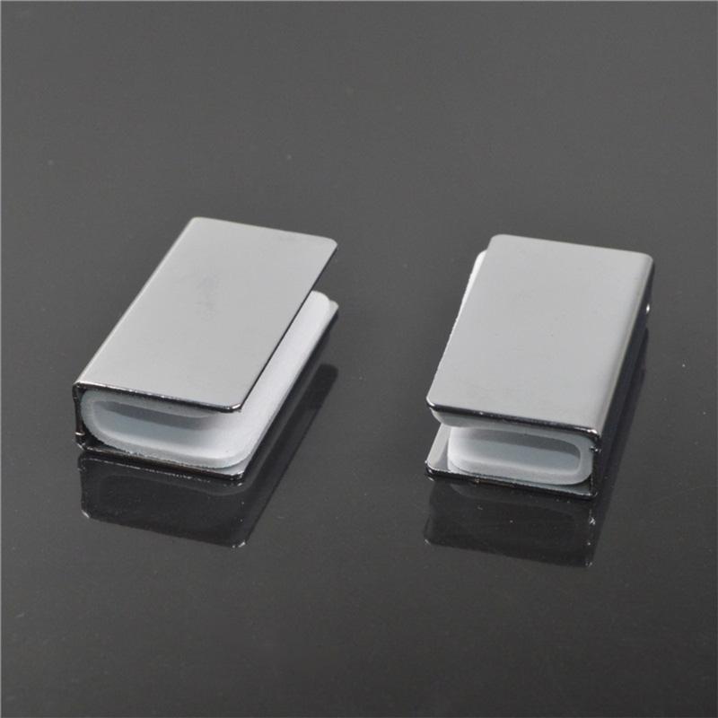 Without Drilling Magnetic Glass Clamps 8Pcs Auto Close Latches for Cabinets Dressers Adjustable Iron Strikes Plates