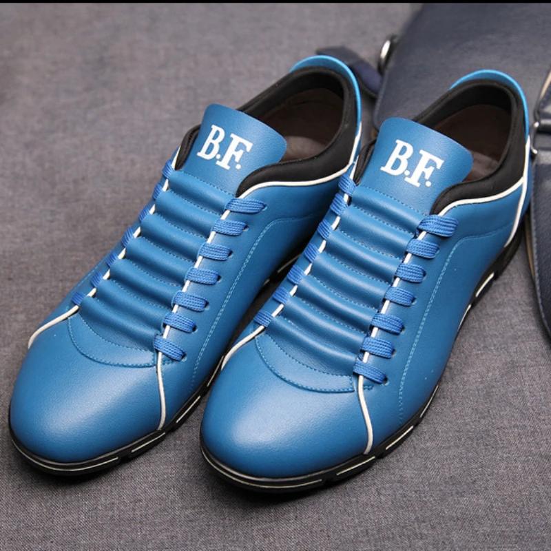 Весенне-осенняя новая мужская обувь, повседневные кроссовки, модная однотонная кожаная обувь, деловая спортивная обувь на плоской подошве с круглым носком, легкая дышащая обувь