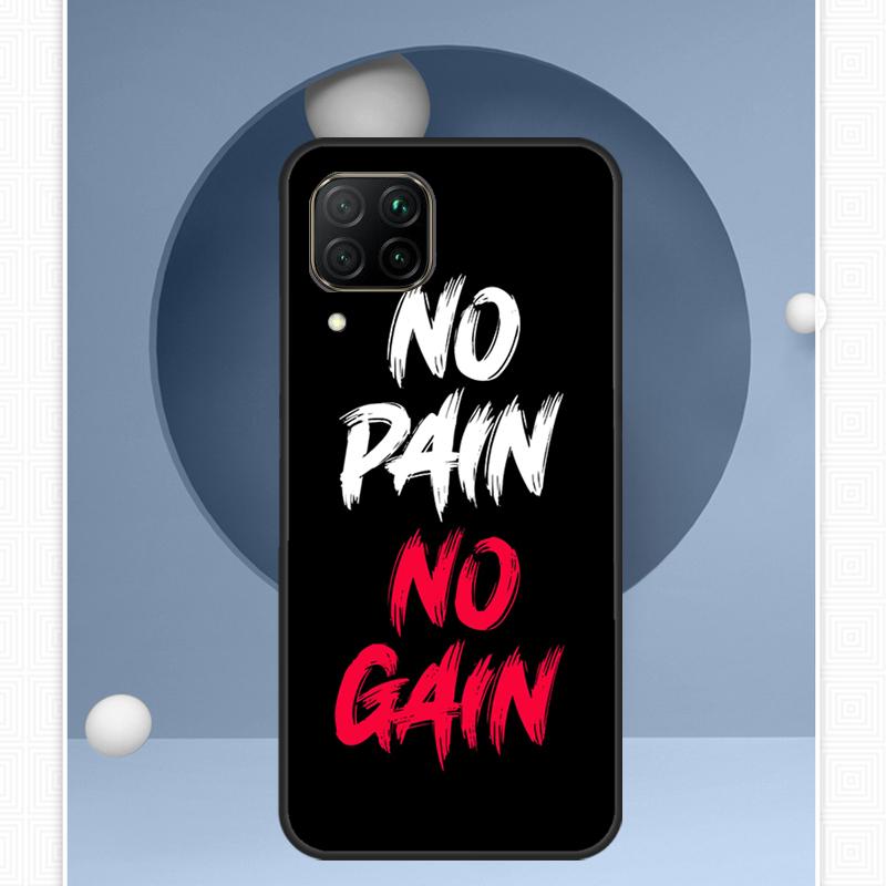 No Pain No Gain Training For Huawei Nova Y91 Y60 Y70 Y72 Y90 Y61 12s 12i 11i 8i 10 9 SE P20 P40 Lite P30 P60 Pro Case