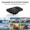 Digital Voltage Meter DC 12-24V Waterproof Round Meter Car Voltmeter with LED Digital Display Panel for Car Motorcycle Boat RV