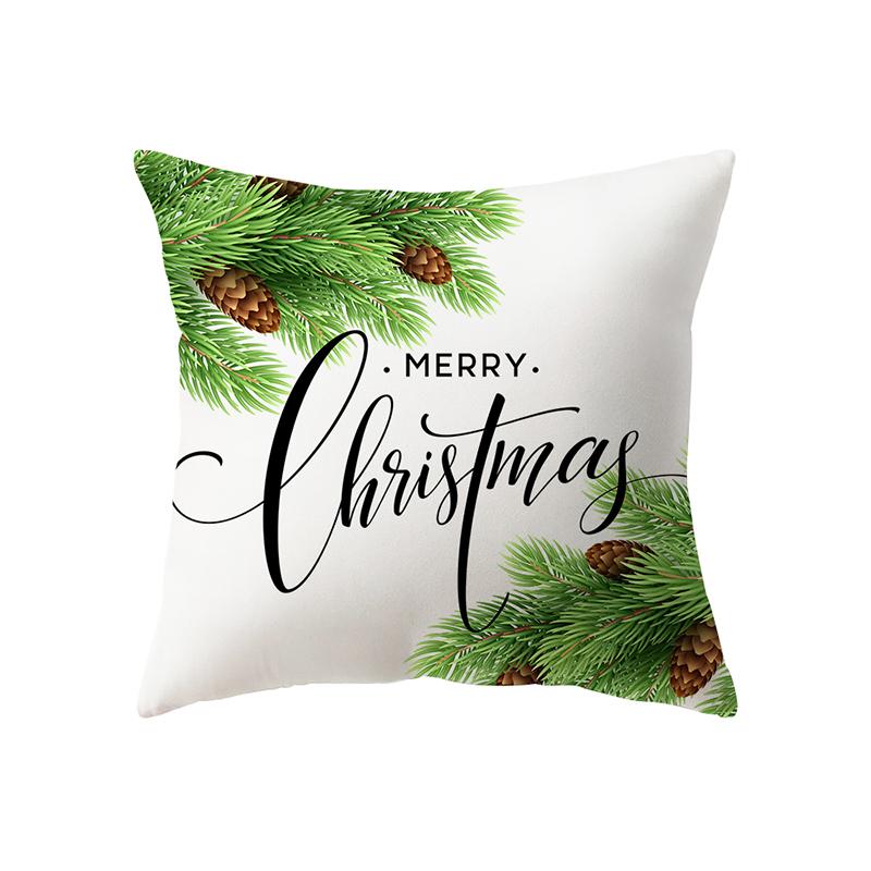 Милый Санта-Клаус на рождественскую тематику с принтом, чехол для подушки, украшение для дома, гостиной, дивана, полиэстеровая подушка, наволочка