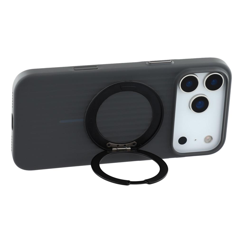 KIGC Магнитный чехол для iPhone 17 Pro Max с вращающейся подставкой Жесткая ПК задняя крышка для телефона