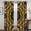 Пользовательские Роскошные Черно-Золотые Дешевые Геометрические Абстрактные Оконные Шторы Жалюзи для Детской Спальни Гостиной Кухни Двери Домашний Декор 2 шт