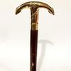 Walking Stick Wooden Victorian Brass Anchor Head Handle Nautical