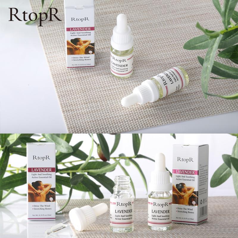 RtopR Массажное масло для тела из чистого растения лаванды, против старения кожи, экстракт имбиря, капли для облегчения боли, уменьшения беспокойства, улучшения сна