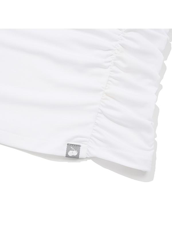 KIRSH Shirred Slim Fit T-Shirt [White]
