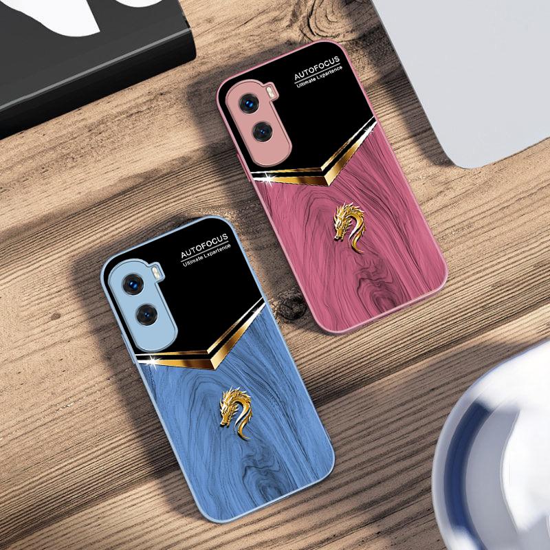 V-образный чехол для телефона с головой дракона из закаленного стекла для Honor 200 90 8X 9X Pro Lite P50 P40 Nova 10 11i P60 Magic4 6 Mate 20 50
