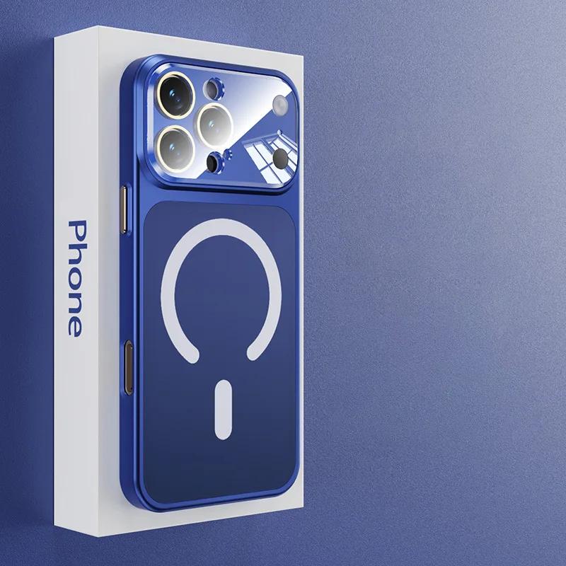 Original Matte For Magsafe Wireless Charge Nano AG Case for iPhone 17 16 15 14 13 Pro Max Tempered Glass Camera Protection Cover