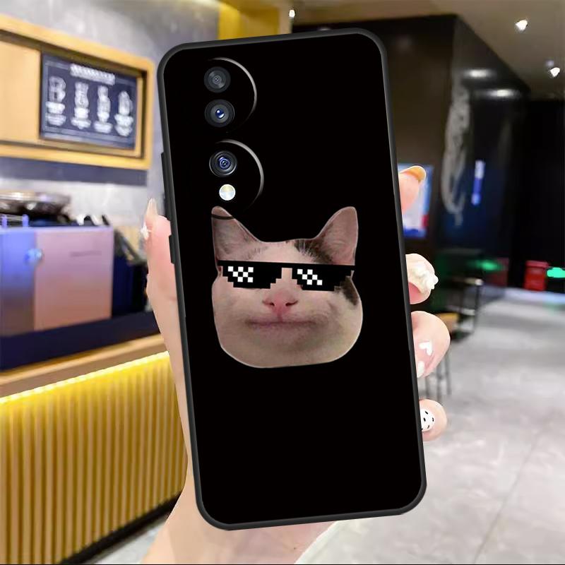 Мем Лицо Кошки Белуги Улыбающееся Для Honor Magic 8 7 6 Pro Чехол Для Honor 200 400 50 70 90 Lite X8c X8b X9a X9b X9c X9d Win RT
