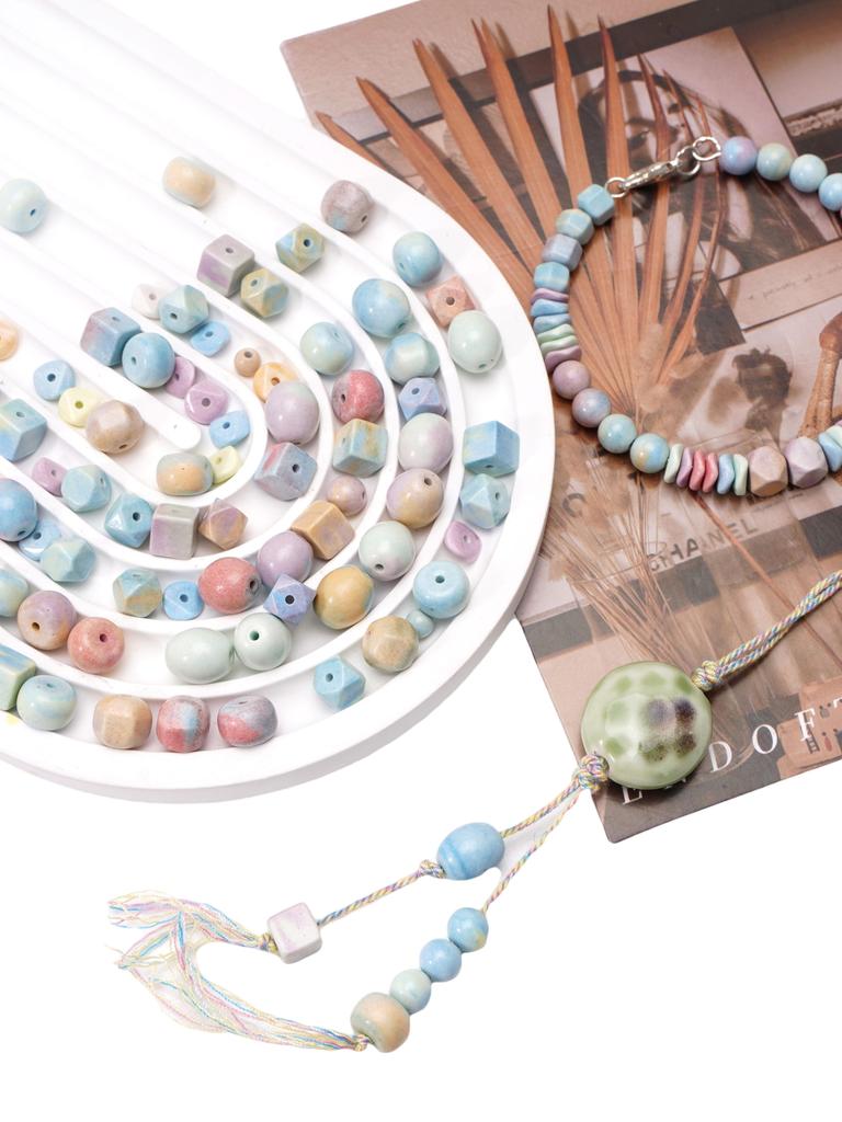 2/5 шт. Натуральный камень Альха Радужный камень Геометрические цельные бусины Разделительные бусины Рассыпные бусины для изготовления браслетов, ожерелий, ювелирных изделий своими руками