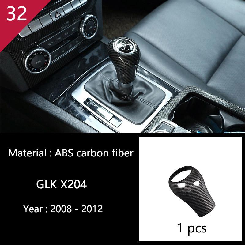 Углеродное волокно для Mercedes Benz GLK X204, внутренняя панель переключения передач, AC CD, панель, дверной подлокотник, отделка, наклейка на автомобиль