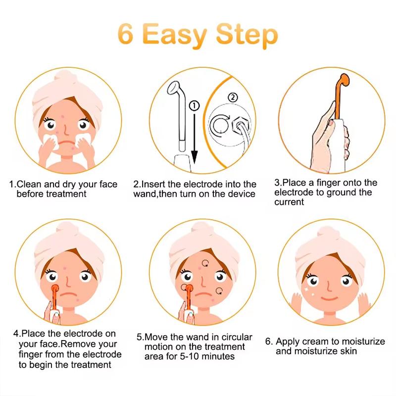 Электротерапевтический стержень Косметический прибор Высокочастотный электротерапевтический прибор Электротерапевтическая расческа Портативное лечение акне