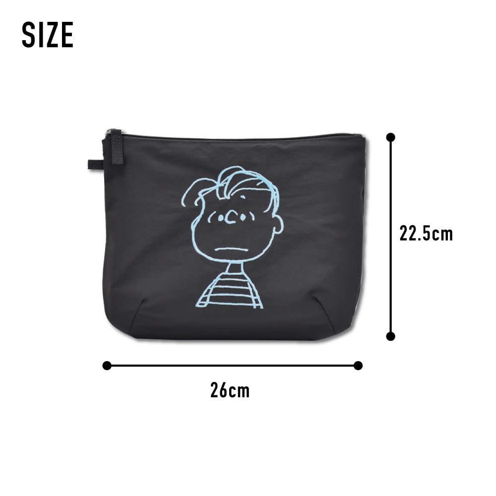 Большая косметическая косметика Большая дорожная симпатичная дорожная сумка для лица snoopy0438 Linus [Snoopy] Чехол, Чехол, Чехол, Вместимость, Легкий, Вышивка, Женская,