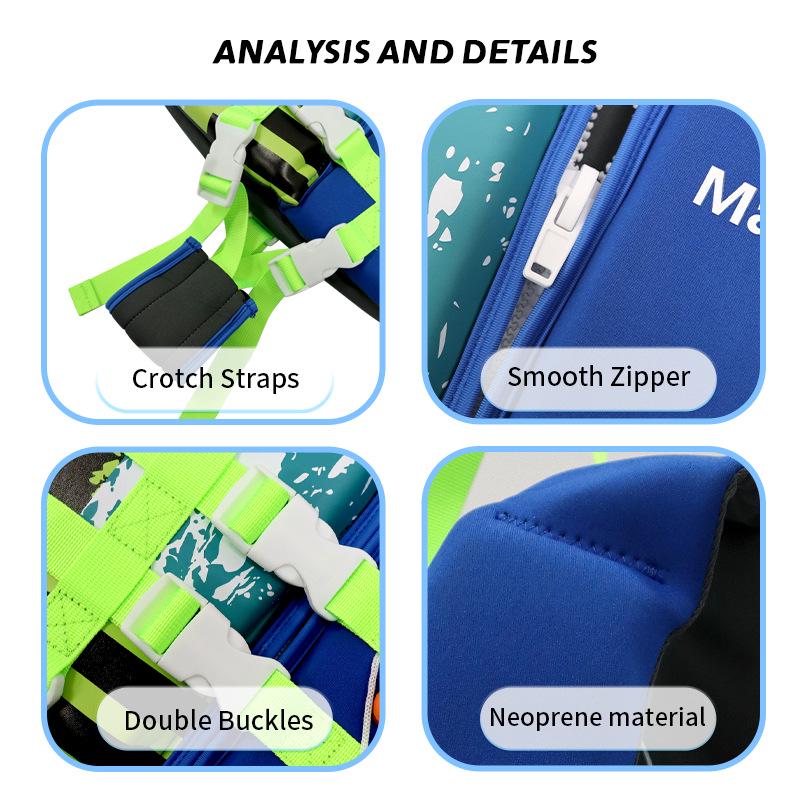 Детский неопреновый спасательный жилет - Начинающий плавучий жилет для плавания и безопасности в аквапарке