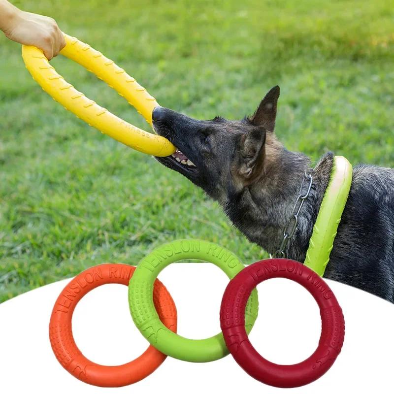 Dog Toys Pet Flying Discs EVA Dog Training Ring Puller Resistant Chewing Toys For Dogs Floating Puppy Bite Ring Toy Interactive