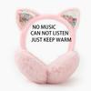 Cute Cat Ear Earmuffs for Teen Girls - Foldable Winter Ear Warmers, Sparkle Sequin Design, Solid Color, Polyester, Suitable for Ages 15+