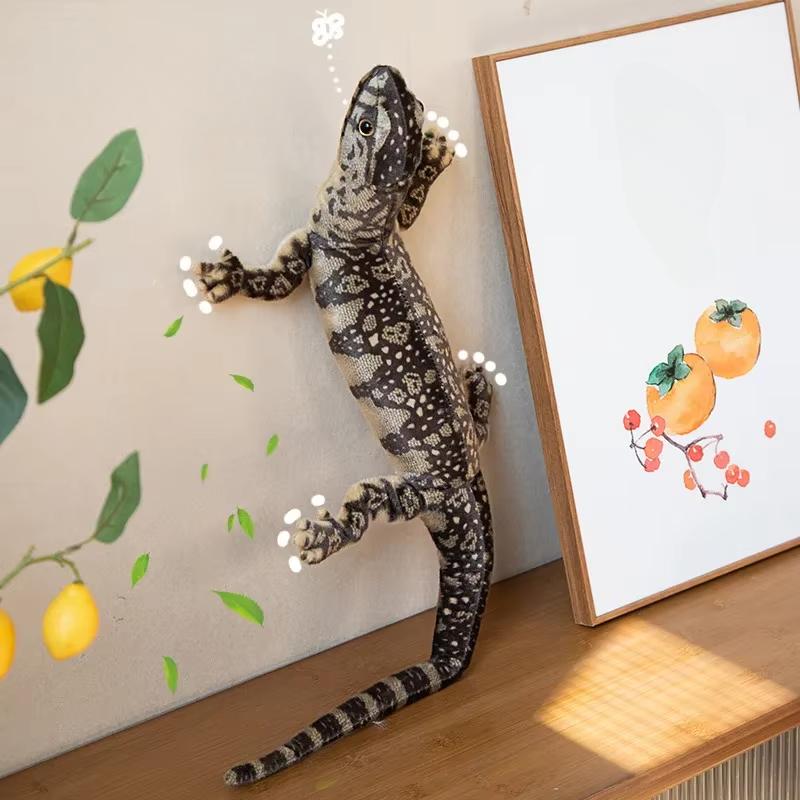 75 см имитация рептилии кукла ящерица плюшевая игрушка дикое животное длинный хвост коричневый зеленый мальчики девочки мужчины подарок