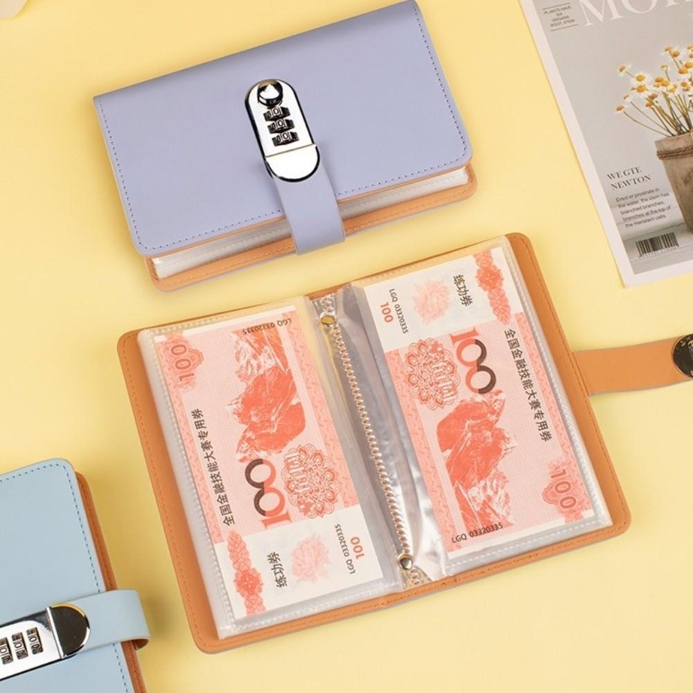 Portable Saving Money Binder 50Sheets Account Book Fashion Planner Organizer Stainless Ring Binder