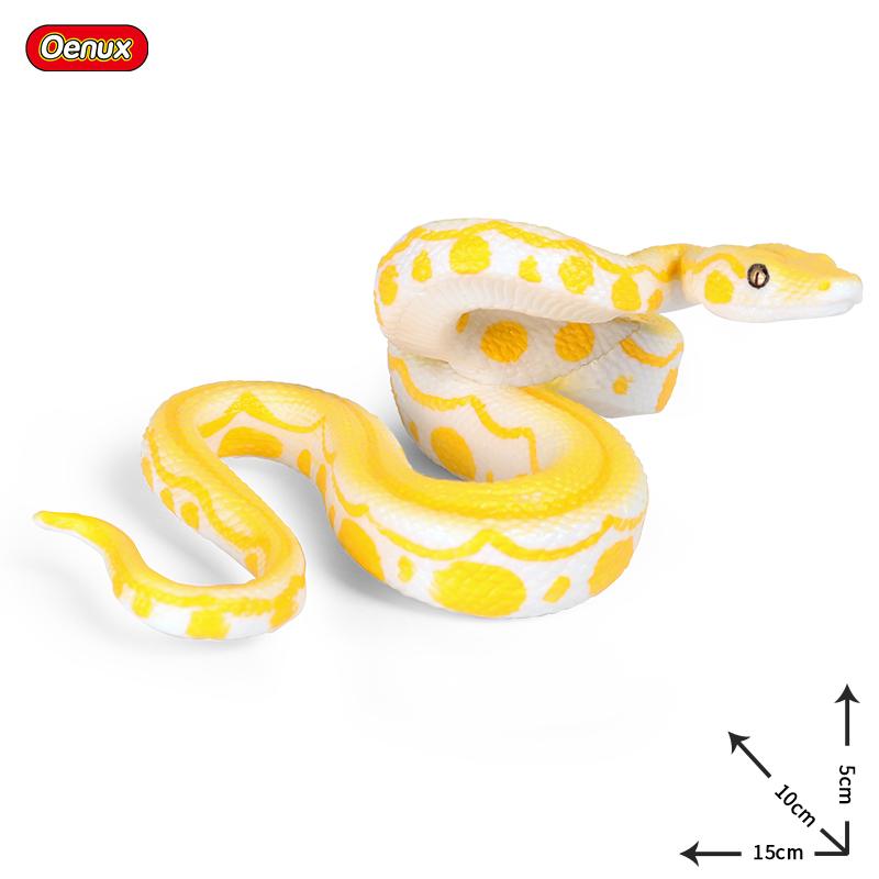 Oenux Симуляция Лес Дикие Змеи Животные Модель Дикая Кобра Гремучая Змея Питон Фигурки Экшн Сувенир для Вечеринки Декор Детская Игрушка Подарок
