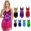Women's Glitter Sequin Ballroom Latin Dance Dress Sleeveless Sparkle Party Dresses