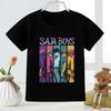 Kpop Охотник на демонов Saja Boys Модная детская футболка с принтом Летний топ для девочек Детская футболка с коротким рукавом