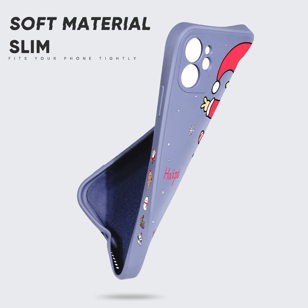 Рождественский чехол с рисунком мультфильма для Redmi Xiaomi POCO Note 10 Pro 9 9A 9T 10C 8 7 11 Lite 5G X3 M3 с квадратным краем, мягкие защитные чехлы для полной камеры