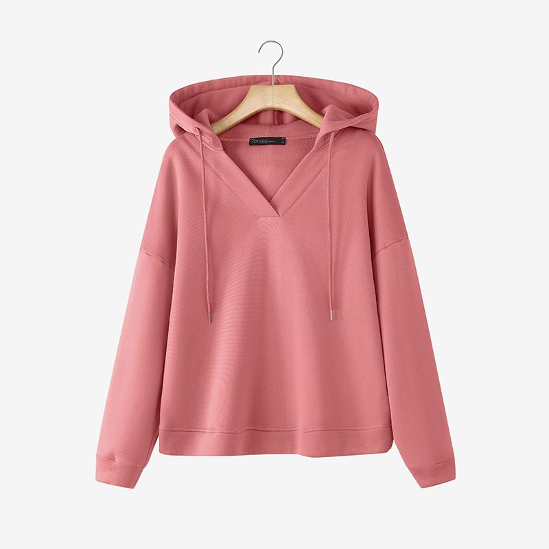 ZANZEA Women Autumn Casual Long Sleeve Pullover Hoodies Sweatshirt