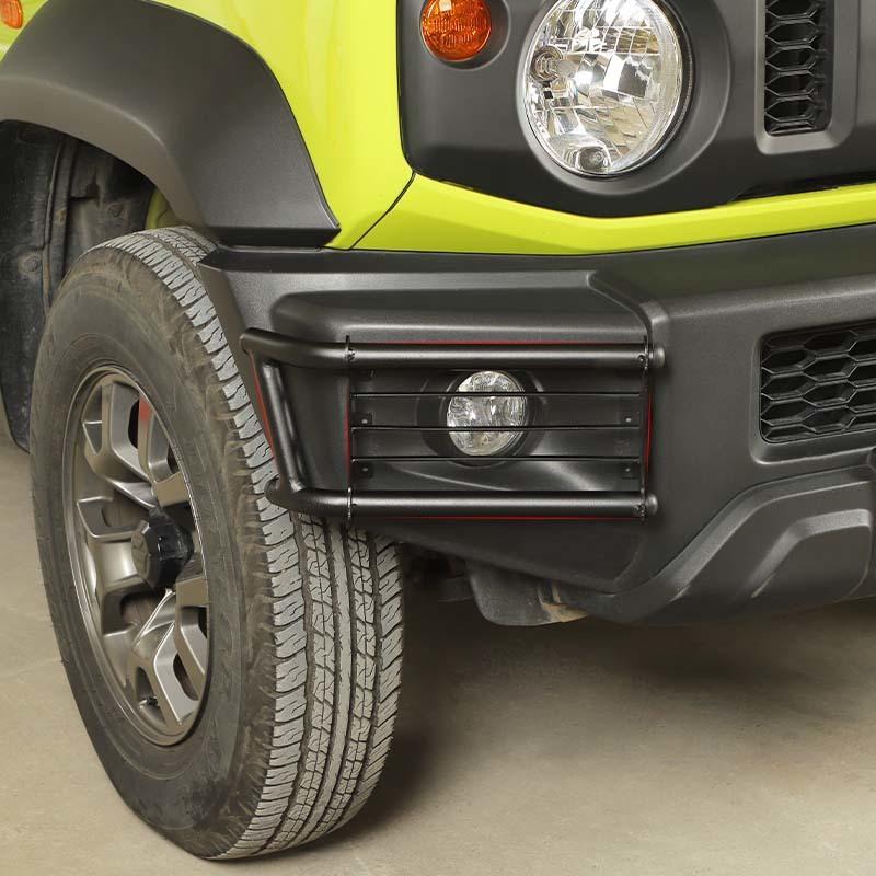 Автомобильная передняя противотуманная фара, декоративная крышка противотуманной фары, защитная крышка для Suzuki Jimny 2019-2024, аксессуары, 2 шт.(Алюминиевый сплав)