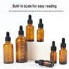 Набор флаконов-капельниц для эфирных масел коричневого цвета - 10 мл и 30 мл со шкалой