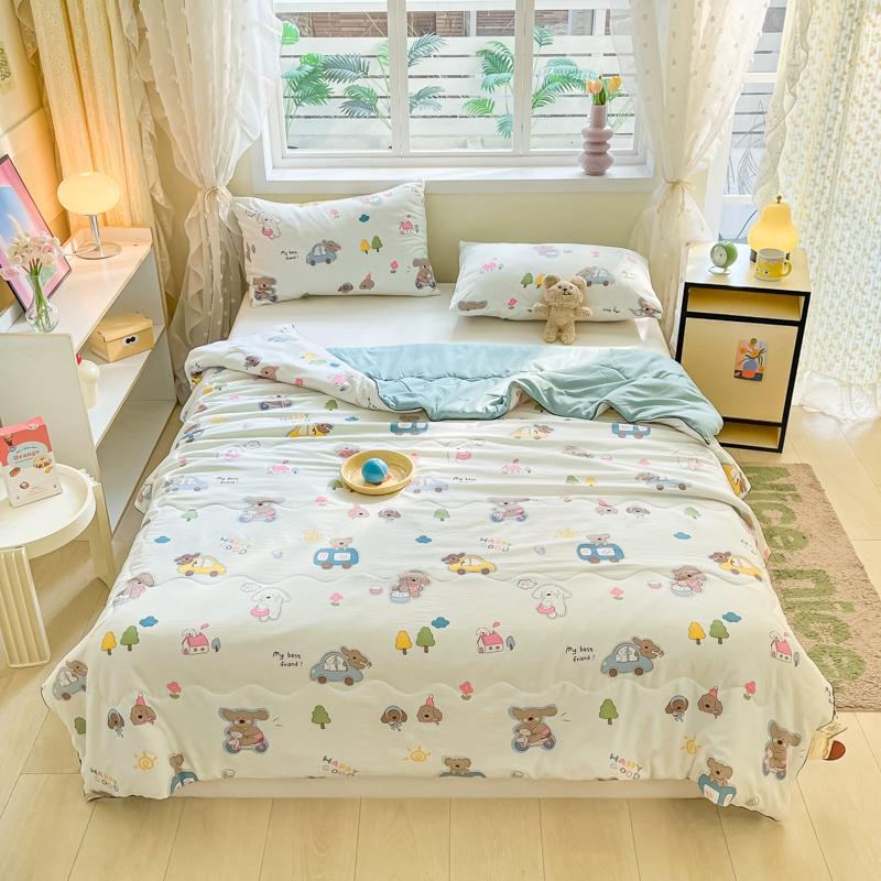 Милое летнее одеяло с рисунком пончика в мультяшном стиле, приятное для кожи, дышащее, тонкое одеяло, кондиционер, одеяла для детей, подростков, мальчиков