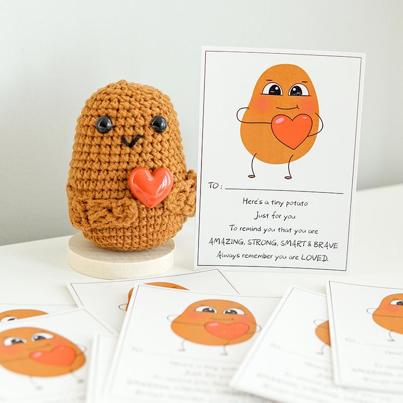 Вязаный крючком картофель, искусственный вязаный крючком картофель, набор игрушек, настольные аксессуары, украшение для комнаты, офиса, рабочего стола, украшение для детской комнаты, домашний декор