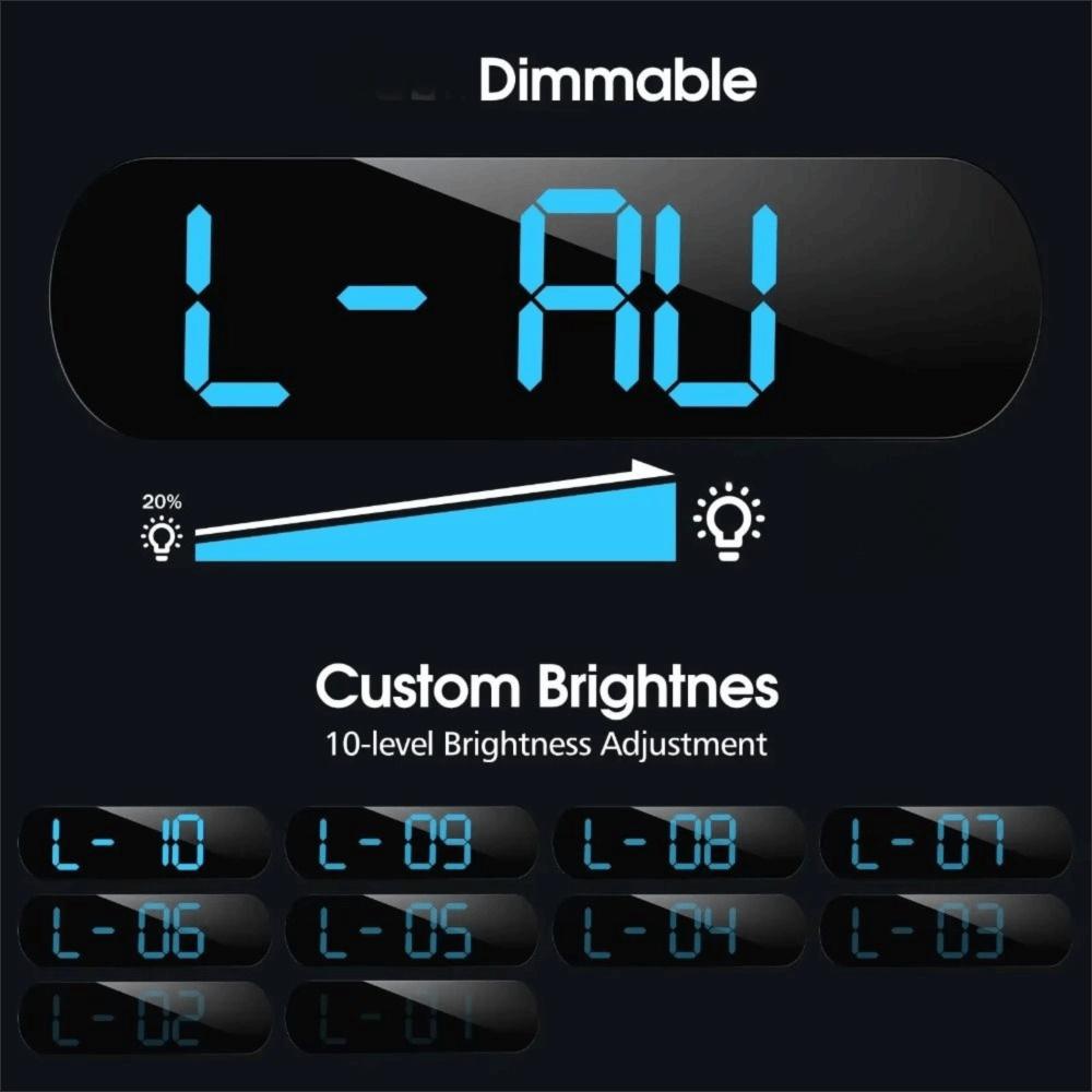 Ambient Lights Large LED Display Clock Electronic Alarm Clock Living Room Decor